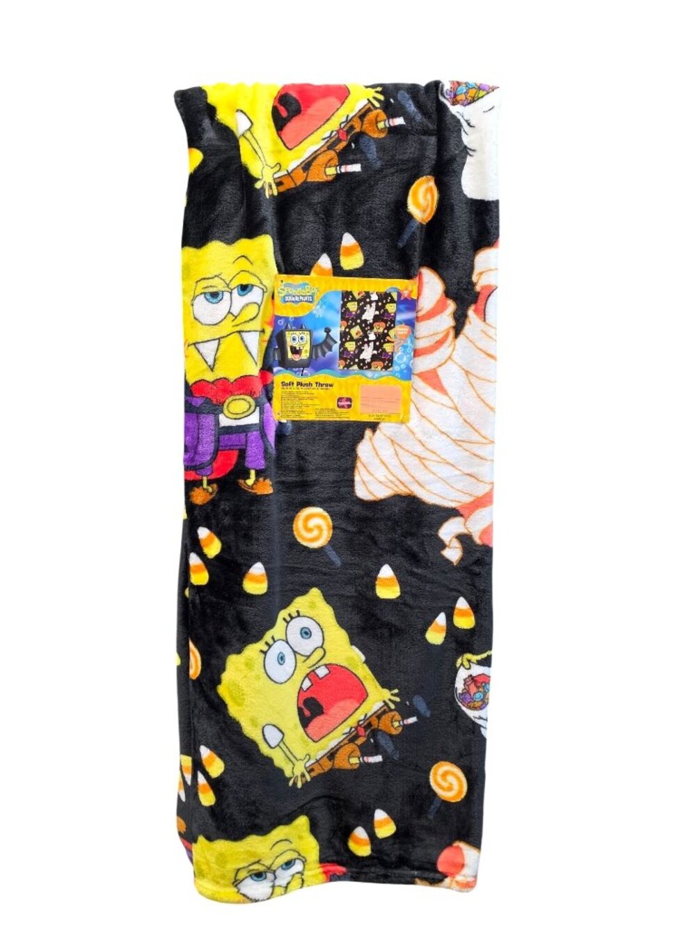 Sponge Bob Halloween Mummy Plush Throw Blanket